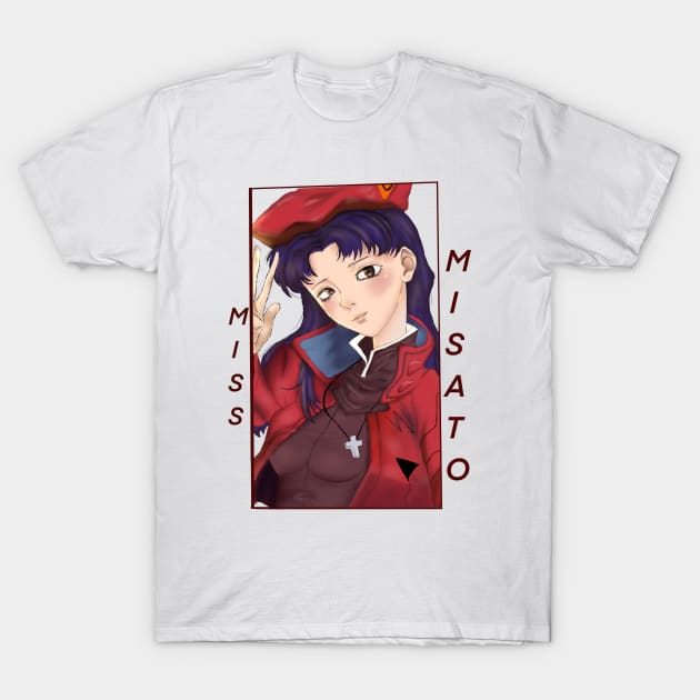 Miss Misato Katsuragi Shirt Neon Genesis Evangelion T-Shirt by emmyjotbh